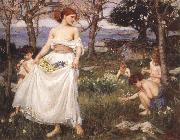 John William Waterhouse A Song  of Springtime china oil painting reproduction